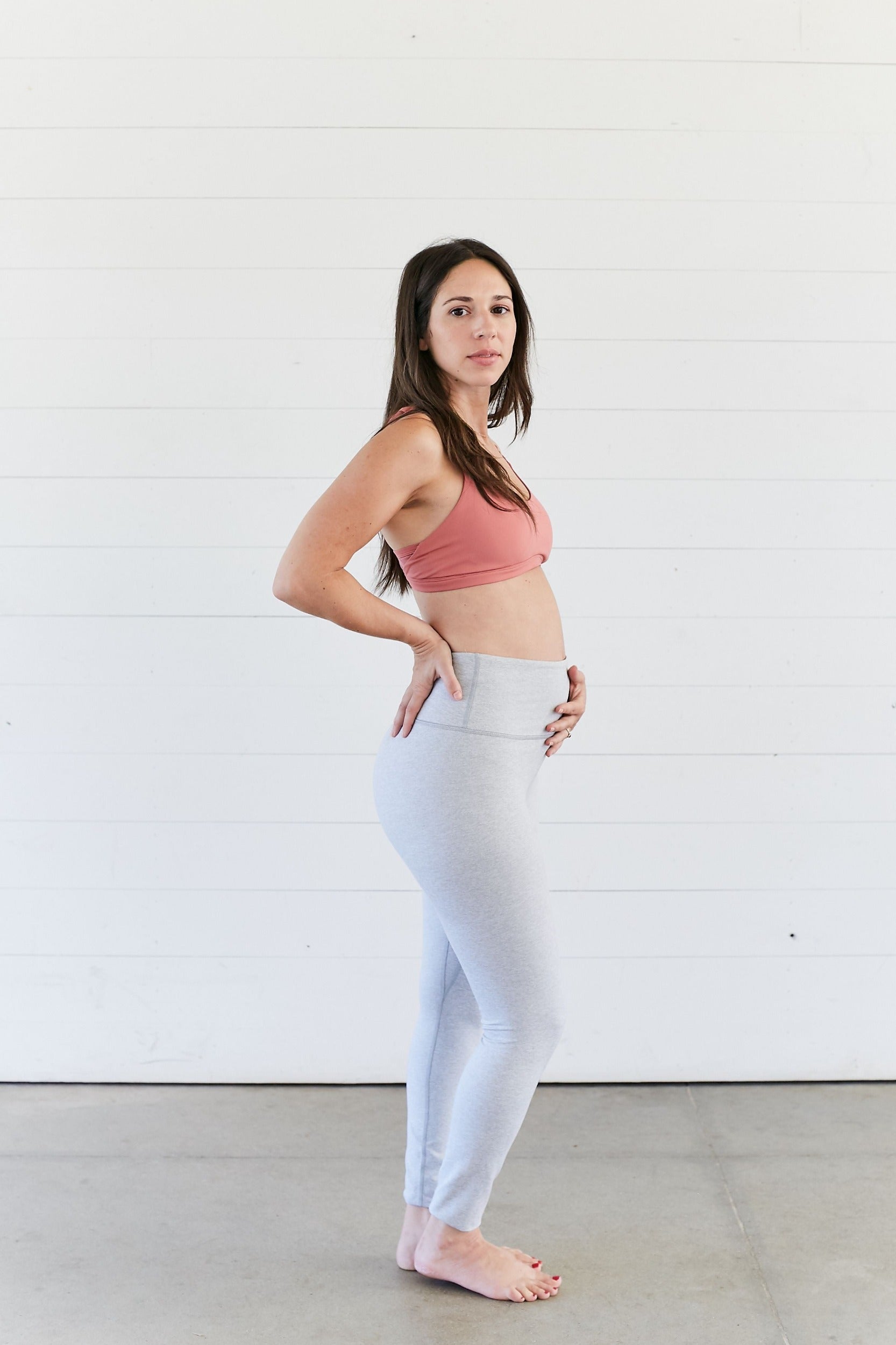 Pregnancy Recovery Emama Full Length Leggings Pockets- Twilight