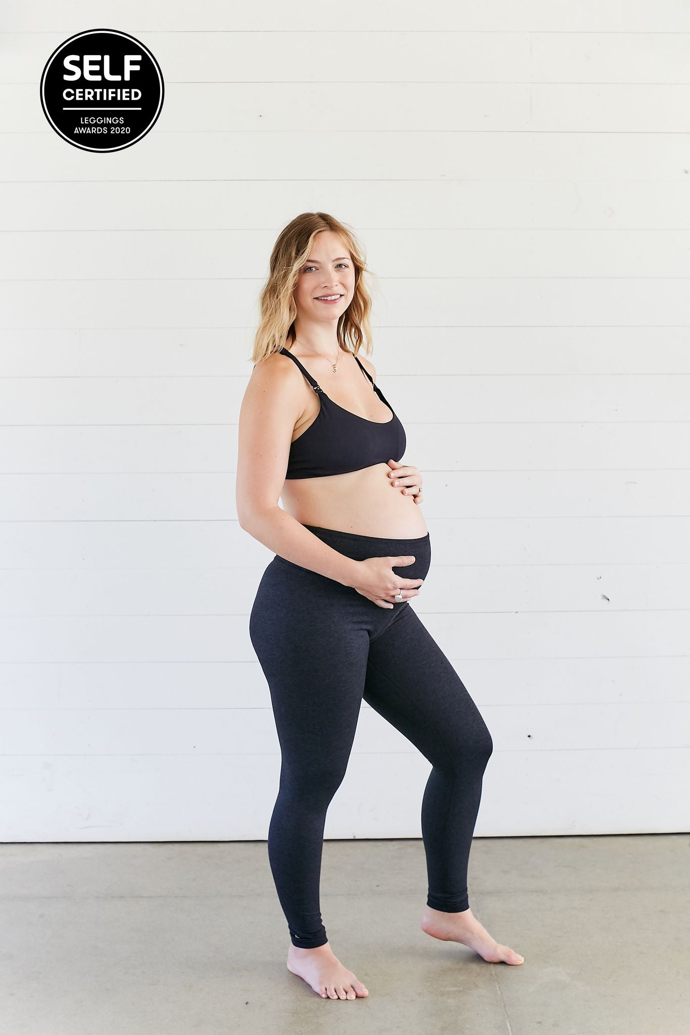 Seraphine Tammy Under-Bump Bamboo Maternity Leggings - Grey (for an active  lifestyle!) woman