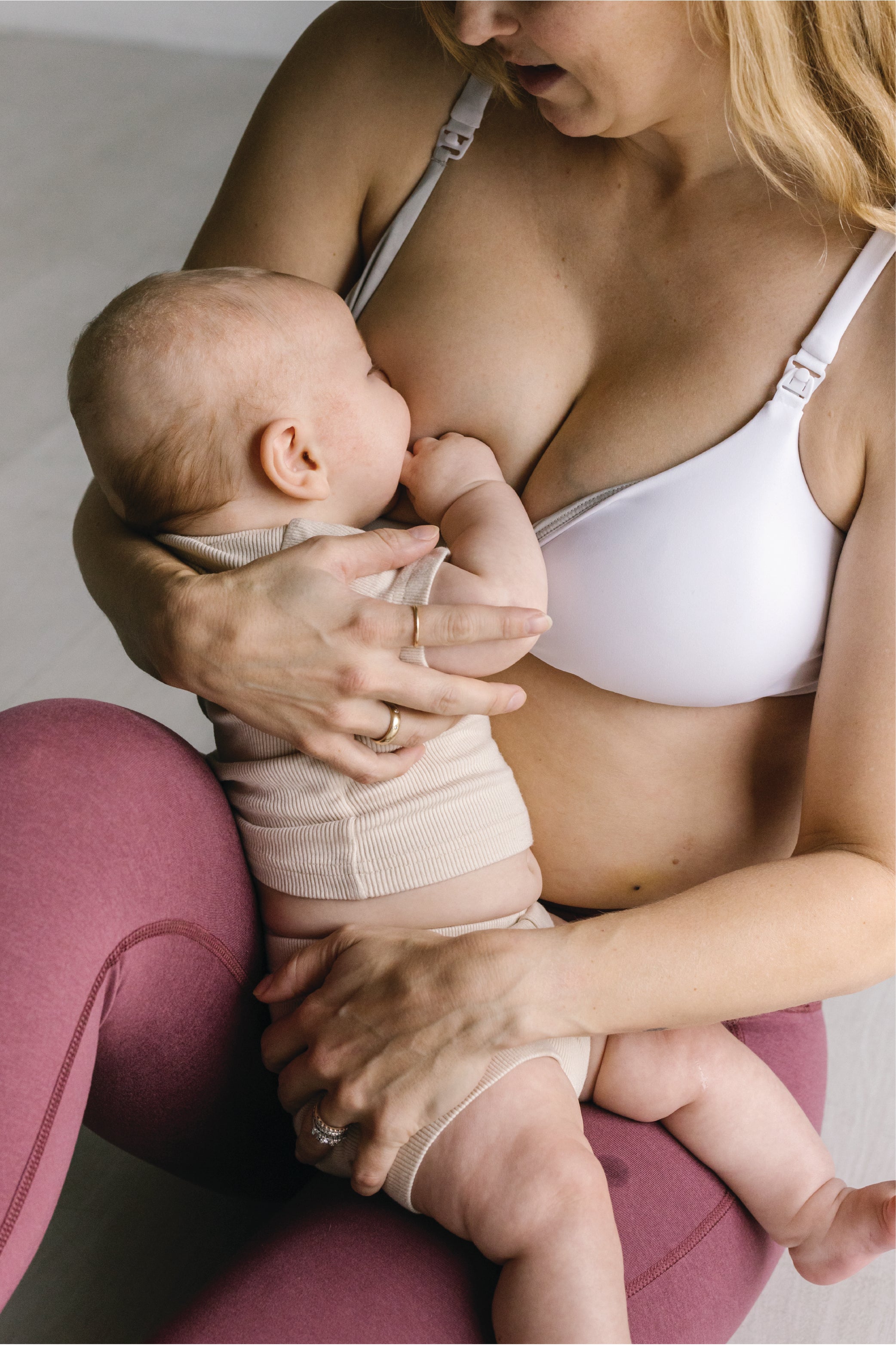 Maternity Nursing Bra Breastfeeding Underwired for B C Cup Baby
