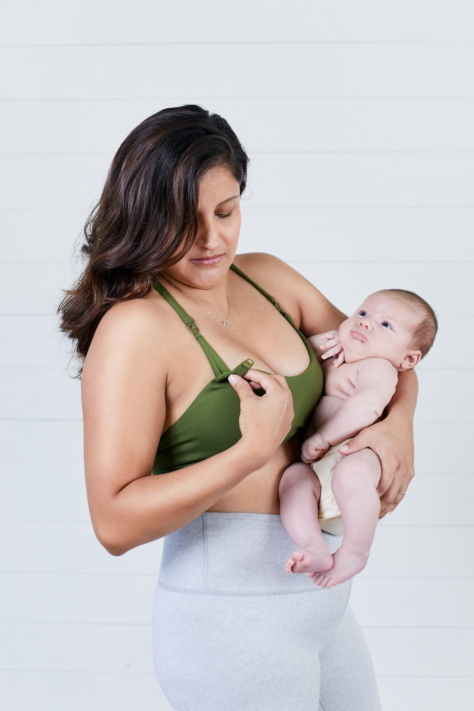 Aayomet Sports Bras Women's Breastfeeding Gather Breastfeeding Bra  Pregnancy Vest Breathable Front Open Button No Steel Ring Bra,Blue Large 