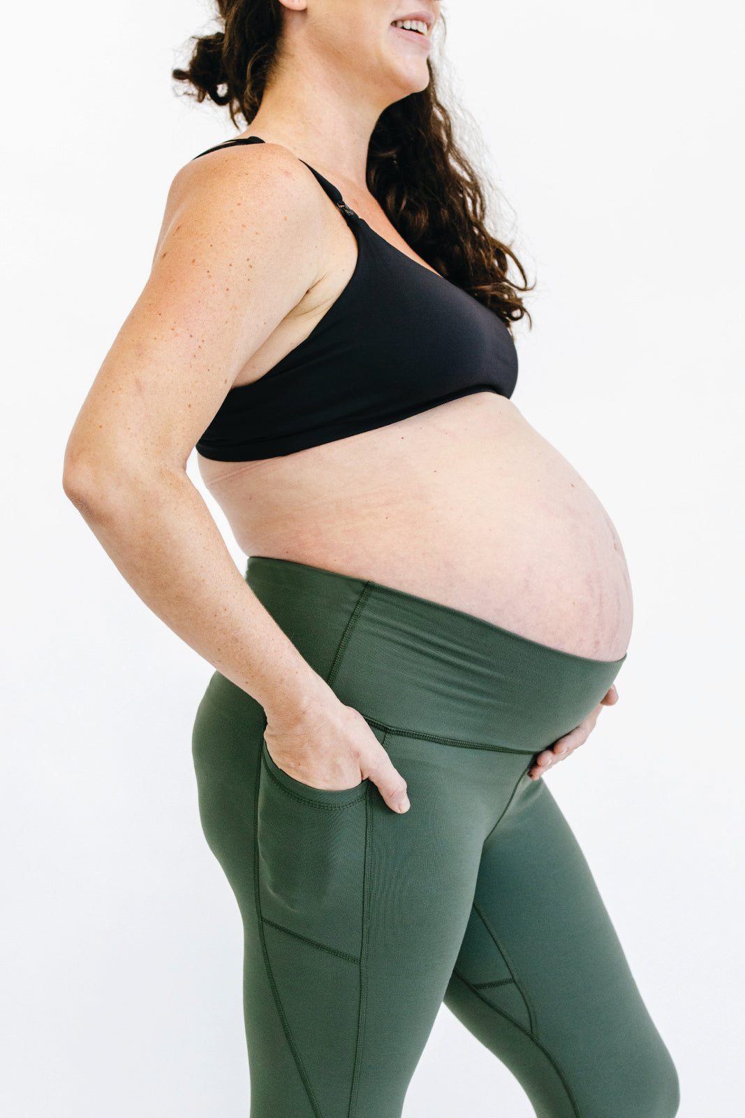 Maternity Sports Legging - Khaki Green– Angel Maternity